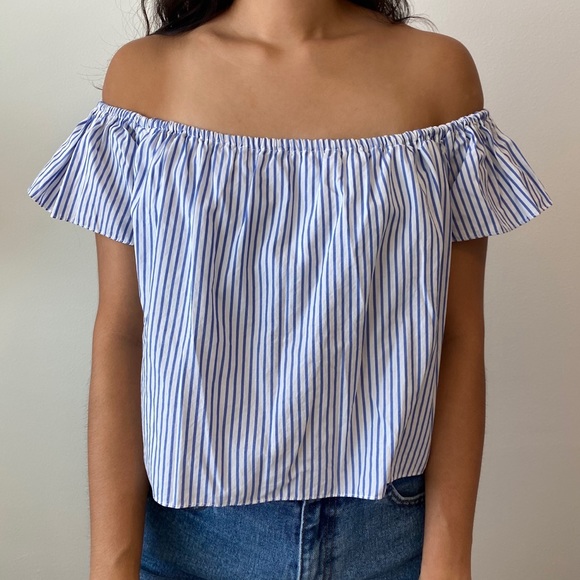 Zara Basic Collection - Off the Shoulder Top - Picture 1 of 4